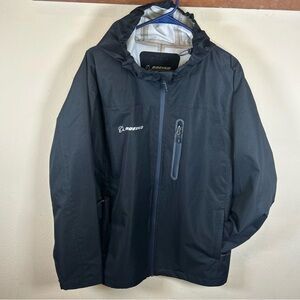 Boeing Hooded Windbreaker Jacket - Black -Men’s Large - Mesh Lining